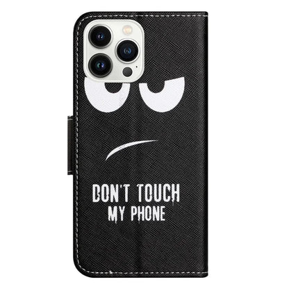 For iPhone 16 Pro Case Pattern Printing Cross Texture Phone Leather Cover