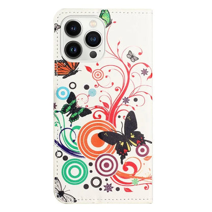 For iPhone 16 Pro Case Pattern Print PU Leather Wallet Flip Phone Cover