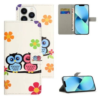For iPhone 16 Pro Case Pattern Print PU Leather Wallet Flip Phone Cover
