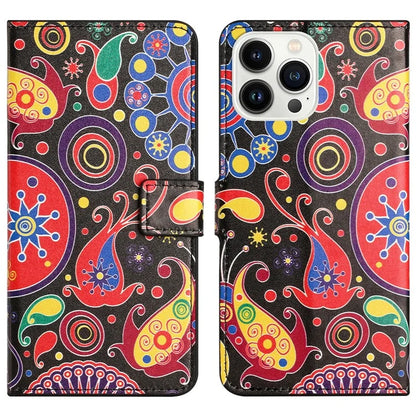 For iPhone 16 Pro Case Pattern Print PU Leather Wallet Flip Phone Cover