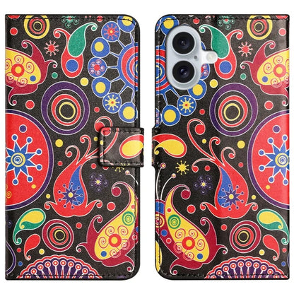 For iPhone 16 Case Pattern Print Leather Phone Cover with Wallet Stand