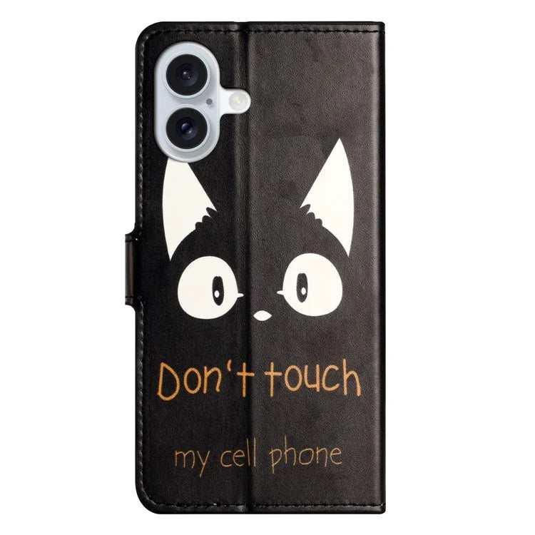 For iPhone 16 Case Pattern Print Leather Phone Cover with Wallet Stand