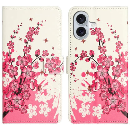 For iPhone 16 Case Pattern Print Leather Phone Cover with Wallet Stand