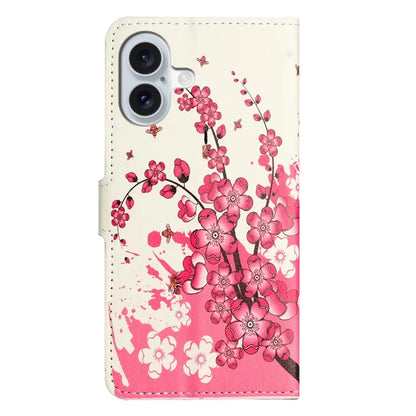 For iPhone 16 Case Pattern Print Leather Phone Cover with Wallet Stand