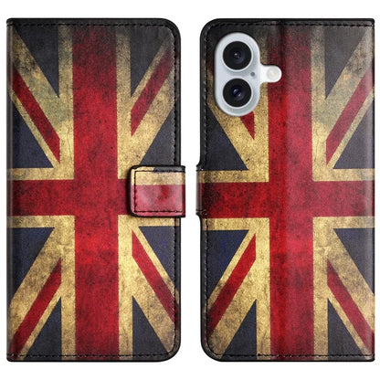 For iPhone 16 Case Pattern Print Leather Phone Cover with Wallet Stand