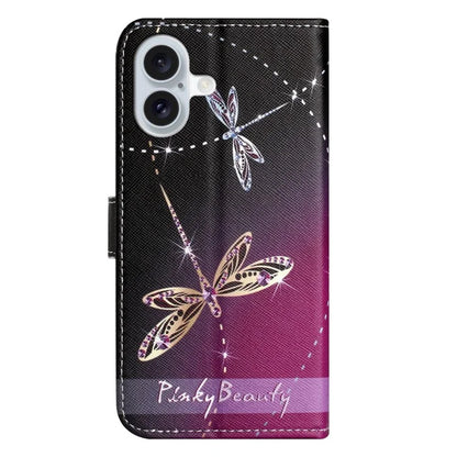 For iPhone 16 Case Pattern Print PU Leather Wallet Phone Cover Cross Texture