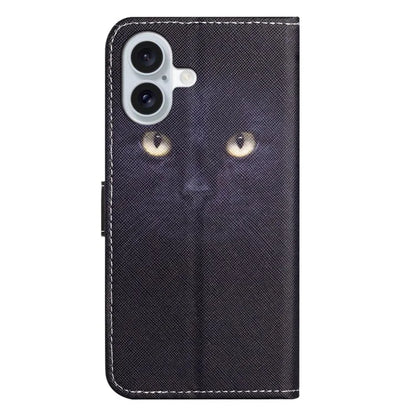 For iPhone 16 Case Pattern Print PU Leather Wallet Phone Cover Cross Texture
