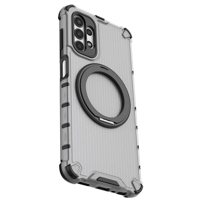 For Samsung Galaxy A13 5G Case Rotatable Magnetic Kickstand PC+TPU Shockproof Phone Cover Vertical Stripe