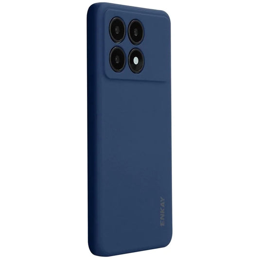 ENKAY HAT PRINCE For Xiaomi Poco X6 Pro 5G / Redmi K70E 5G Silicone Case Straight Edge Phone Cover