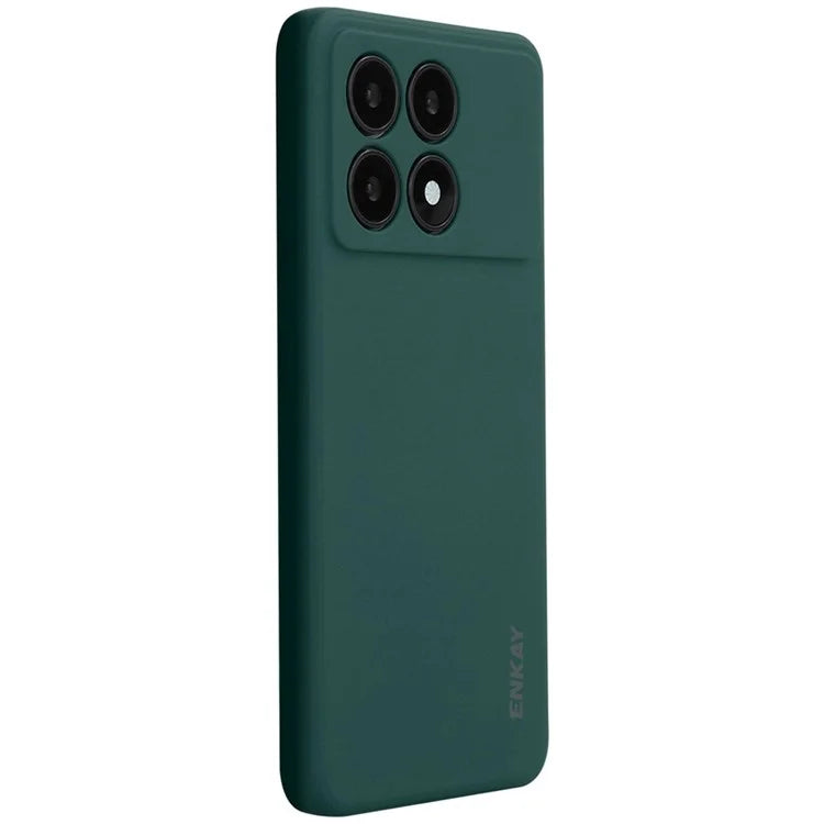 ENKAY HAT PRINCE For Xiaomi Poco X6 Pro 5G / Redmi K70E 5G Silicone Case Straight Edge Phone Cover