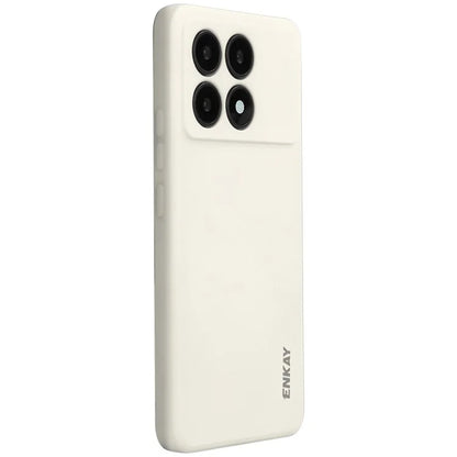 ENKAY HAT PRINCE For Xiaomi Poco F6 Pro 5G / K70 5G / K70 Pro 5G Case Liquid Silicone Straight Edge Phone Cover