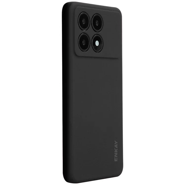 ENKAY HAT PRINCE For Xiaomi Poco F6 Pro 5G / K70 5G / K70 Pro 5G Case Liquid Silicone Straight Edge Phone Cover
