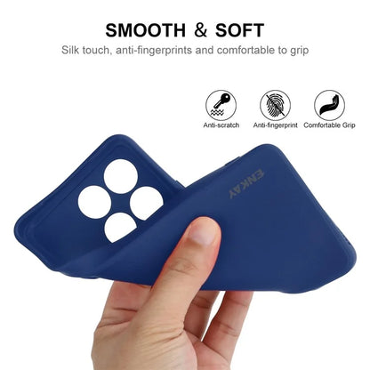 ENKAY HAT PRINCE For Xiaomi Poco F6 Pro 5G / K70 5G / K70 Pro 5G Case Liquid Silicone Straight Edge Phone Cover