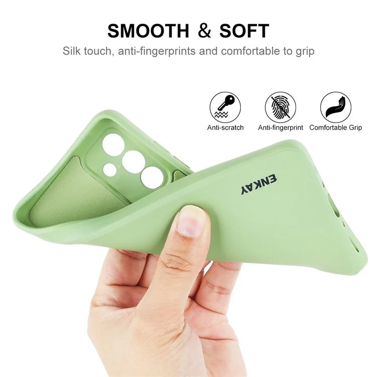 ENKAY HAT PRINCE For Samsung Galaxy A55 5G Case Silicone Phone Shell Straight Edge