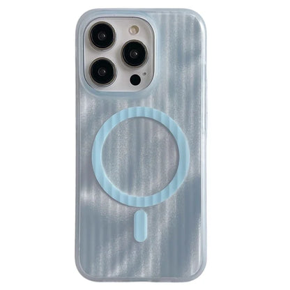 For iPhone 15 Pro Max Case Compatible with MagSafe Skin-Touch PC+TPU Phone Cover Stripe Pattern