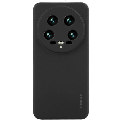 ENKAY HAT PRINCE For Xiaomi 14 Ultra Silicone Case Solid Color Straight Edge Phone Cover