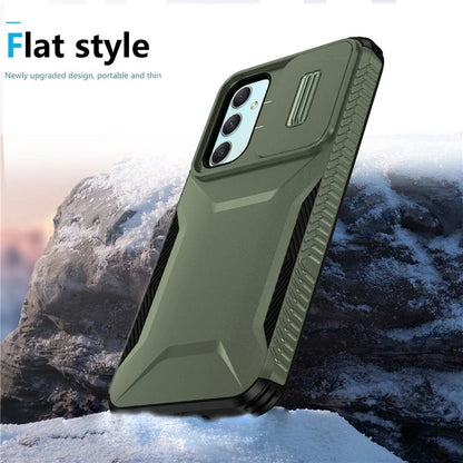 For Samsung Galaxy A55 5G Shockproof Case PC+TPU Phone Shell with Sliding Camera Cover
