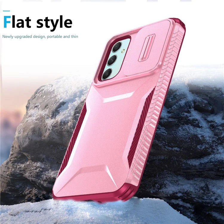 For Samsung Galaxy A55 5G Shockproof Case PC+TPU Phone Shell with Sliding Camera Cover