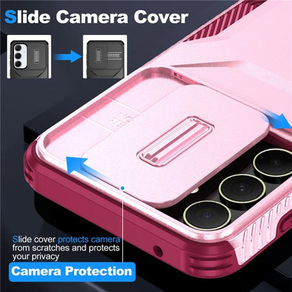 For Samsung Galaxy A55 5G Shockproof Case PC+TPU Phone Shell with Sliding Camera Cover