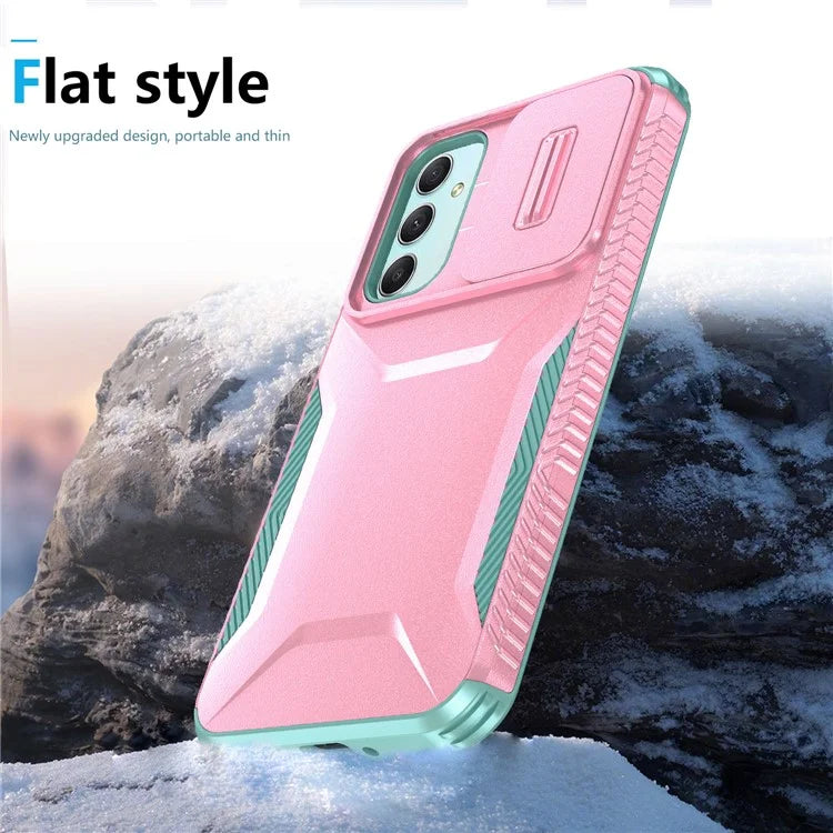 For Samsung Galaxy A55 5G Shockproof Case PC+TPU Phone Shell with Sliding Camera Cover