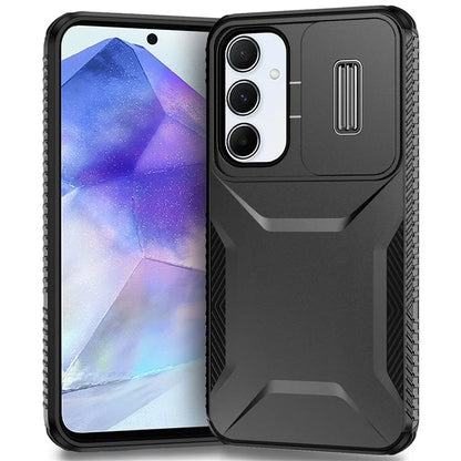 For Samsung Galaxy A55 5G Shockproof Case PC+TPU Phone Shell with Sliding Camera Cover