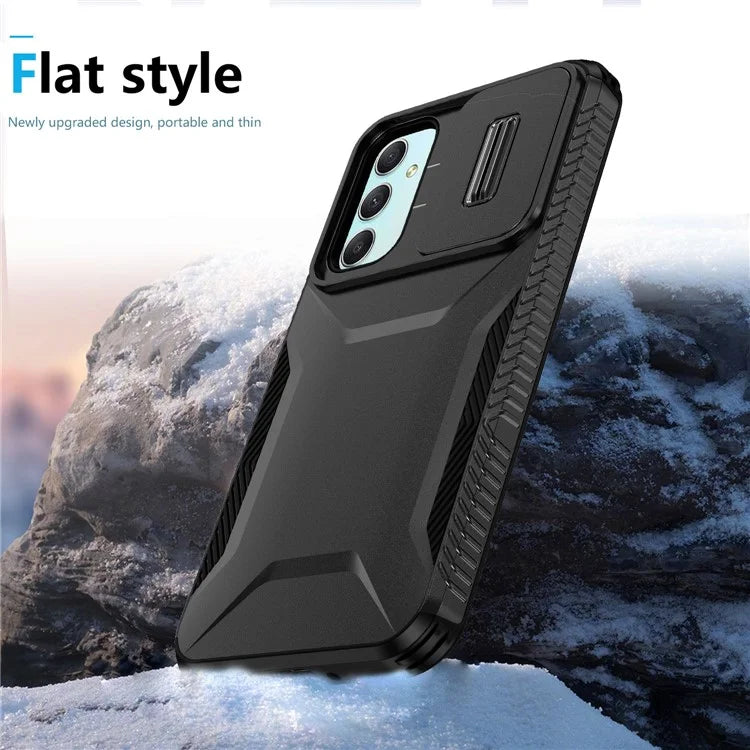 For Samsung Galaxy A55 5G Shockproof Case PC+TPU Phone Shell with Sliding Camera Cover