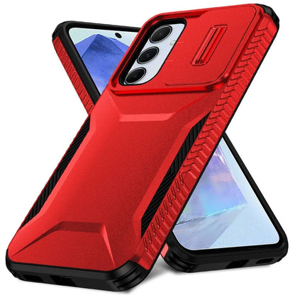 For Samsung Galaxy A55 5G Shockproof Case PC+TPU Phone Shell with Sliding Camera Cover
