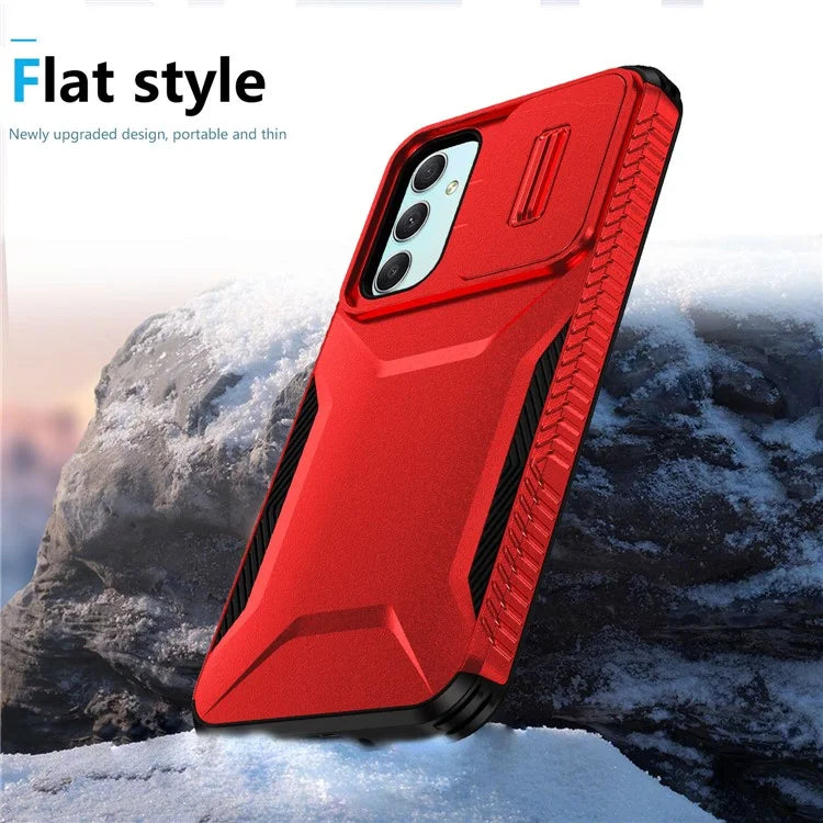 For Samsung Galaxy A55 5G Shockproof Case PC+TPU Phone Shell with Sliding Camera Cover