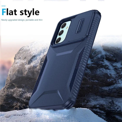 For Samsung Galaxy A55 5G Shockproof Case PC+TPU Phone Shell with Sliding Camera Cover
