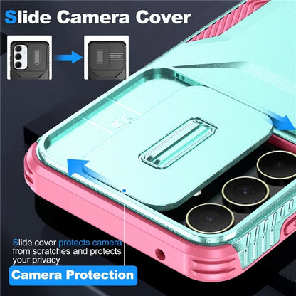 For Samsung Galaxy A55 5G Shockproof Case PC+TPU Phone Shell with Sliding Camera Cover