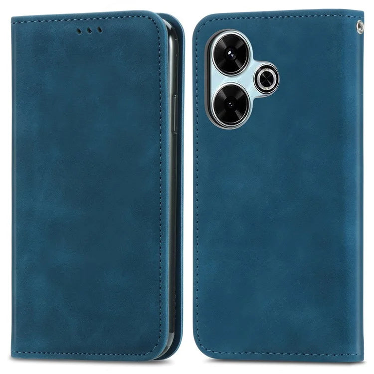 For Xiaomi Redmi 13 5G / 4G Case Hidden Magnetic Leather Folding Stand Phone Cover