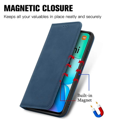 For Xiaomi Redmi 13 5G / 4G Case Hidden Magnetic Leather Folding Stand Phone Cover