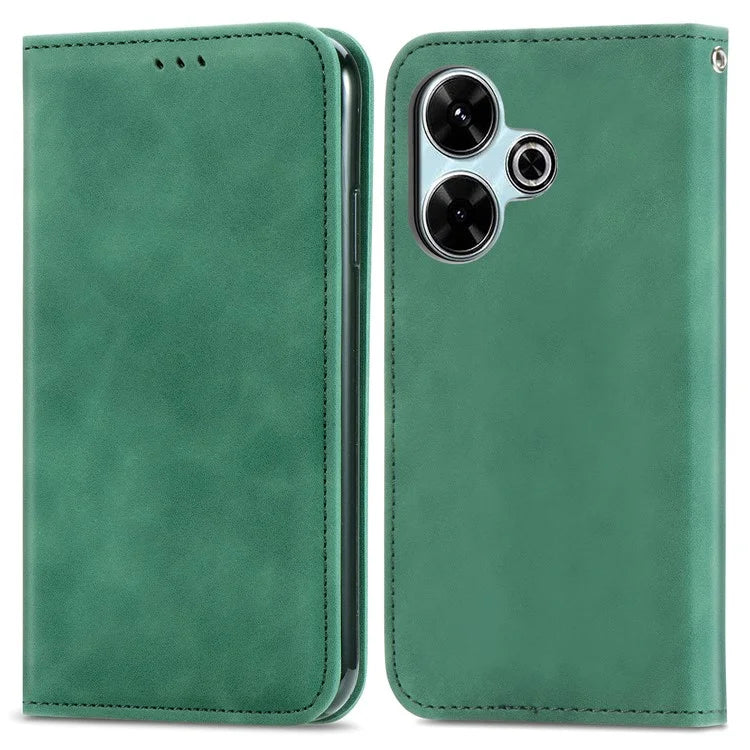 For Xiaomi Redmi 13 5G / 4G Case Hidden Magnetic Leather Folding Stand Phone Cover
