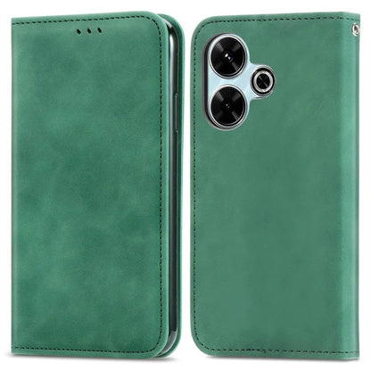 For Xiaomi Redmi 13 5G / 4G Case Hidden Magnetic Leather Folding Stand Phone Cover