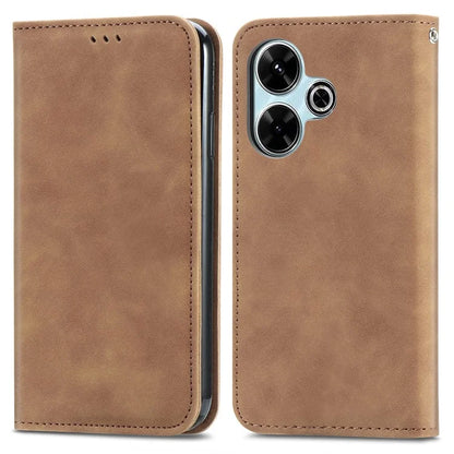 For Xiaomi Redmi 13 5G / 4G Case Hidden Magnetic Leather Folding Stand Phone Cover
