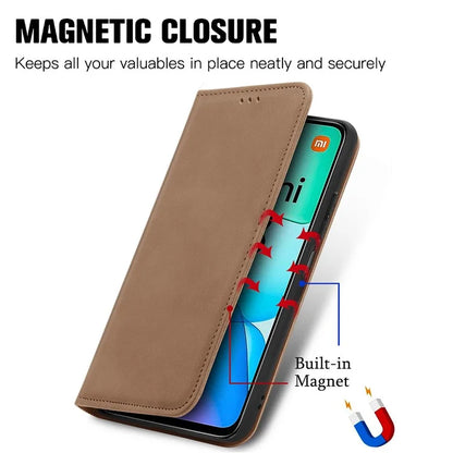 For Xiaomi Redmi 13 5G / 4G Case Hidden Magnetic Leather Folding Stand Phone Cover