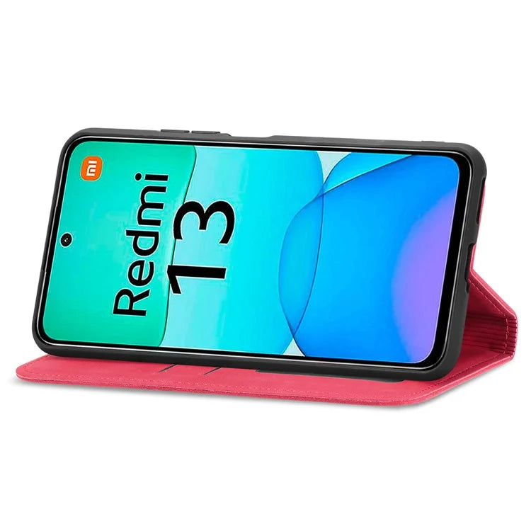 For Xiaomi Redmi 13 5G / 4G Case Hidden Magnetic Leather Folding Stand Phone Cover
