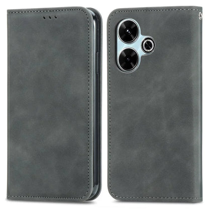 For Xiaomi Redmi 13 5G / 4G Case Hidden Magnetic Leather Folding Stand Phone Cover
