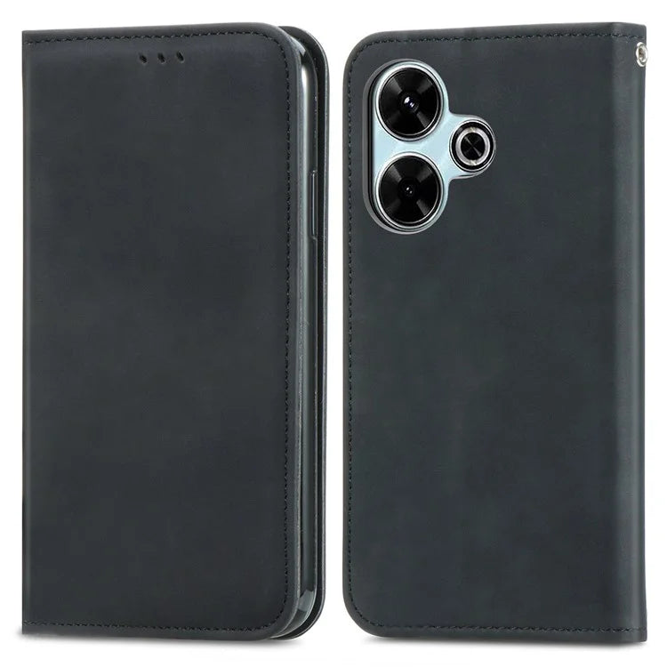 For Xiaomi Redmi 13 5G / 4G Case Hidden Magnetic Leather Folding Stand Phone Cover