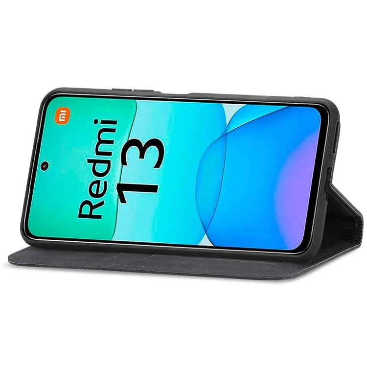 For Xiaomi Redmi 13 5G / 4G Case Hidden Magnetic Leather Folding Stand Phone Cover