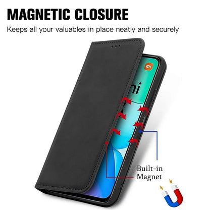 For Xiaomi Redmi 13 5G / 4G Case Hidden Magnetic Leather Folding Stand Phone Cover