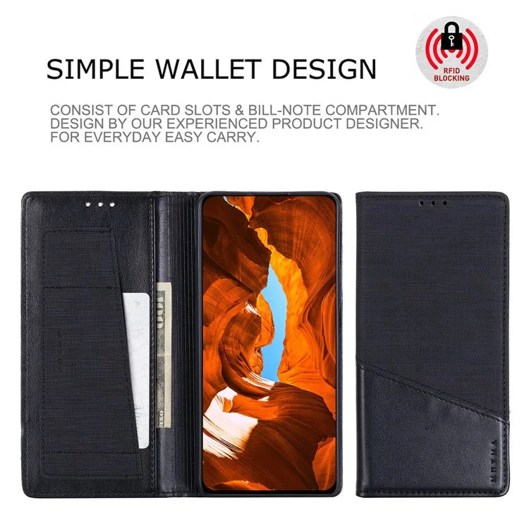 MUXMA MX109 For Xiaomi Poco F6 5G / Redmi Turbo 3 5G Case Leather Phone Cover RFID Blocking Technology