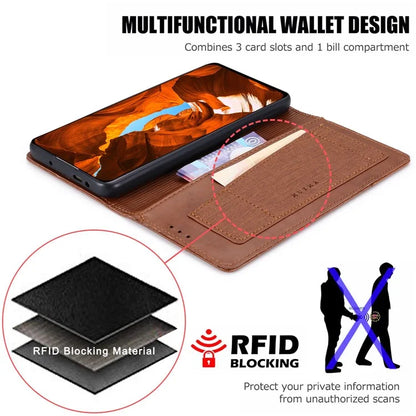 MUXMA MX109 For Xiaomi Poco F6 5G / Redmi Turbo 3 5G Case Leather Phone Cover RFID Blocking Technology