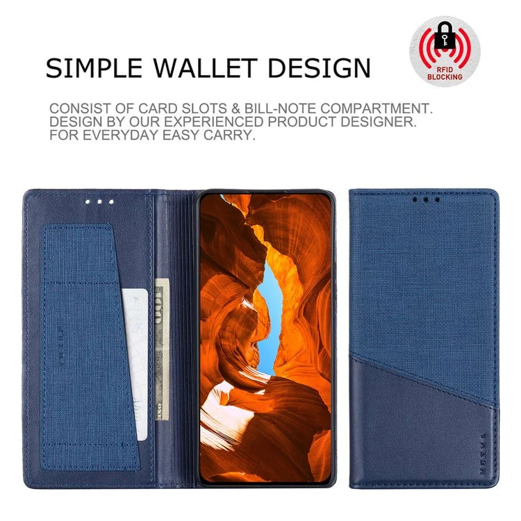 MUXMA MX109 For Xiaomi Poco F6 5G / Redmi Turbo 3 5G Case Leather Phone Cover RFID Blocking Technology