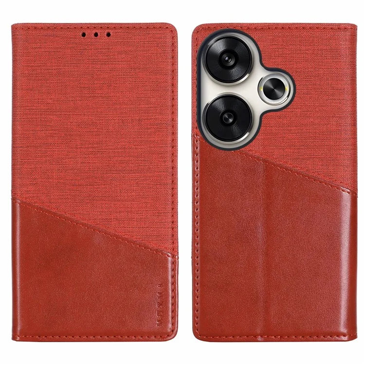 MUXMA MX109 For Xiaomi Poco F6 5G / Redmi Turbo 3 5G Case Leather Phone Cover RFID Blocking Technology