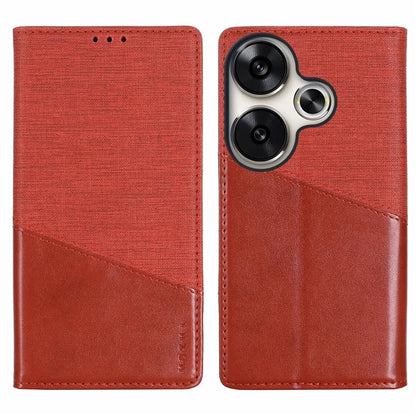 MUXMA MX109 For Xiaomi Poco F6 5G / Redmi Turbo 3 5G Case Leather Phone Cover RFID Blocking Technology