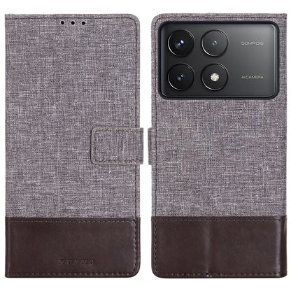 MUXMA MX102 For Xiaomi Poco F6 Pro 5G / Redmi K70 5G / K70 Pro 5G Case Stand Canvas Leather Phone Cover
