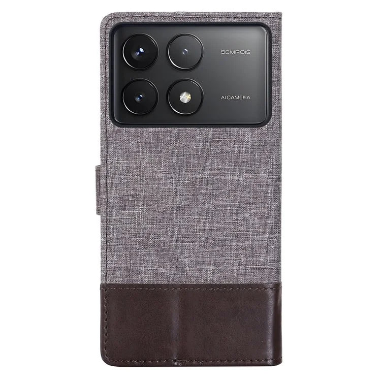 MUXMA MX102 For Xiaomi Poco F6 Pro 5G / Redmi K70 5G / K70 Pro 5G Case Stand Canvas Leather Phone Cover
