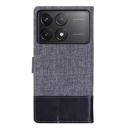 MUXMA MX102 For Xiaomi Poco F6 Pro 5G / Redmi K70 5G / K70 Pro 5G Case Stand Canvas Leather Phone Cover