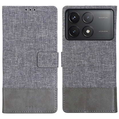 MUXMA MX102 For Xiaomi Poco F6 Pro 5G / Redmi K70 5G / K70 Pro 5G Case Stand Canvas Leather Phone Cover